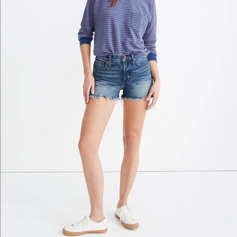 Madewell The Perfect Jean Short in Rayburn High Rise Blue Jean Shorts Size 27